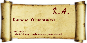 Kurucz Alexandra névjegykártya